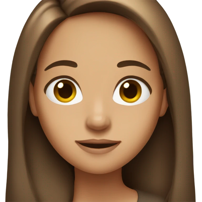 Girl with long brown hair emoji
