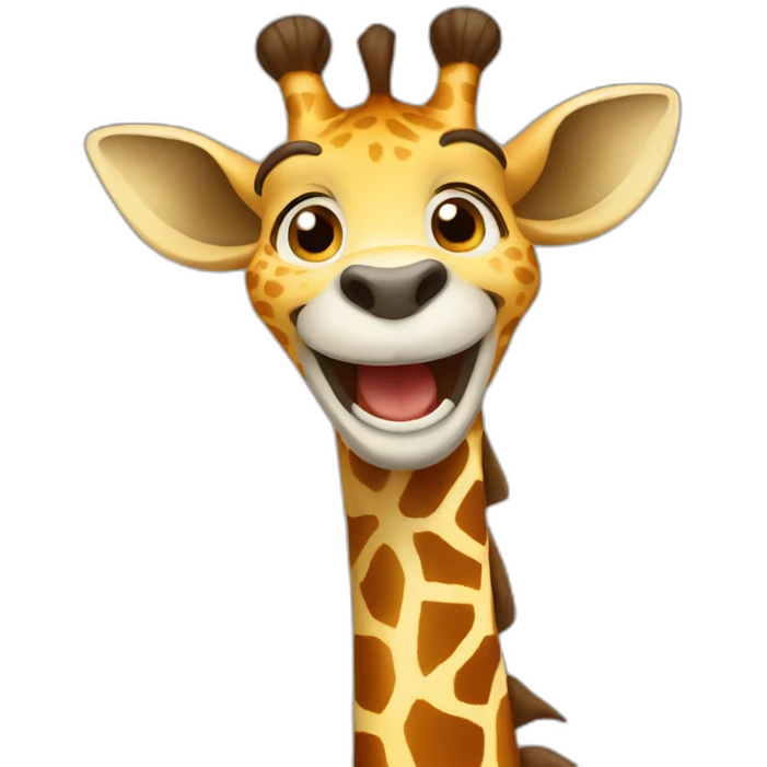 very happy girafe emoji