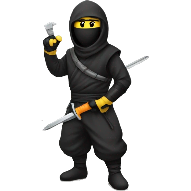 ninja with iphone and screwdriver emoji