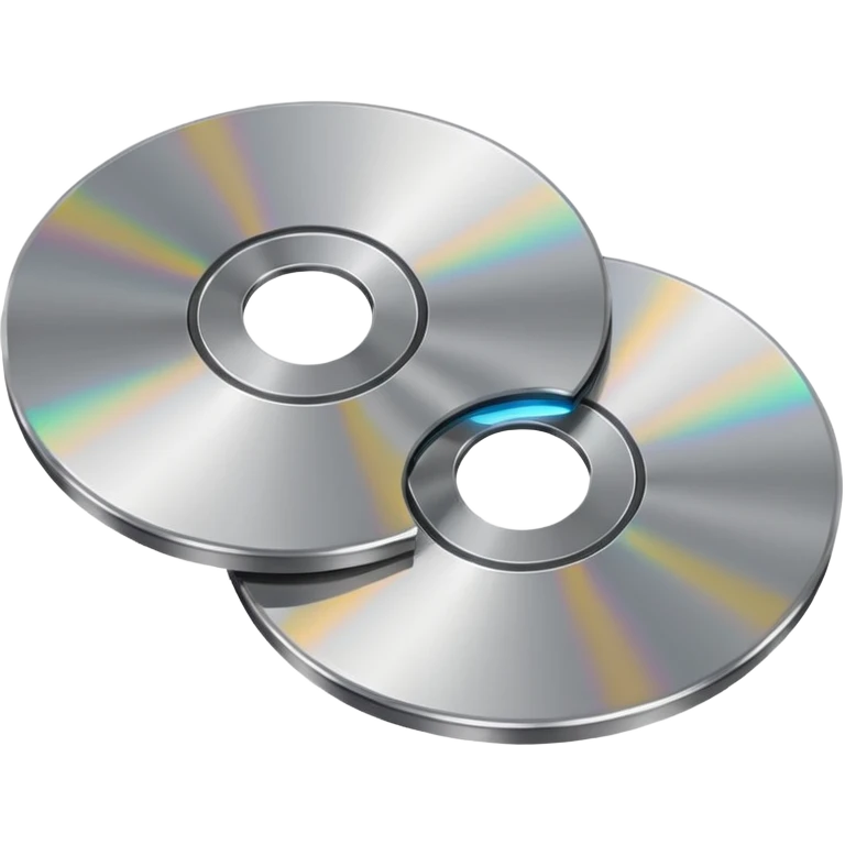 two metal computer disks emoji