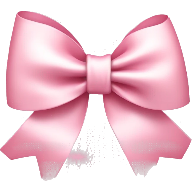 light pink ribbon bow emoji