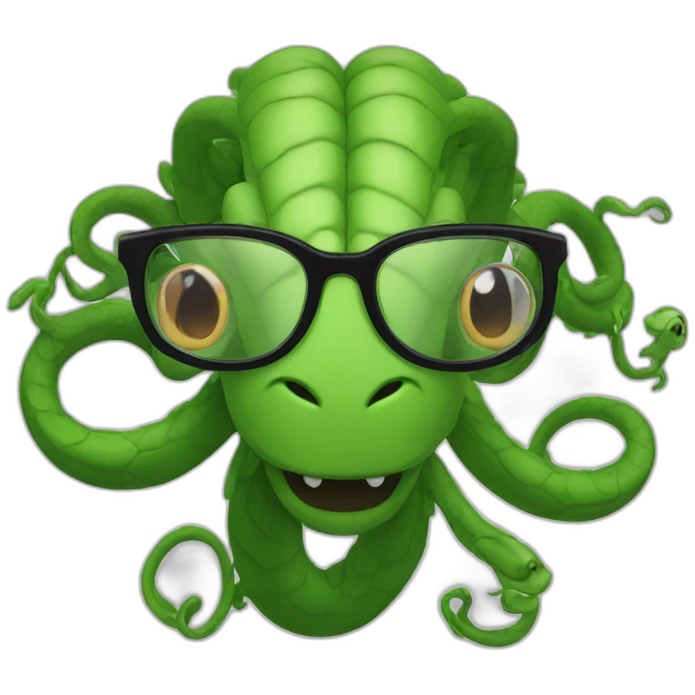 hydra with glasses emoji