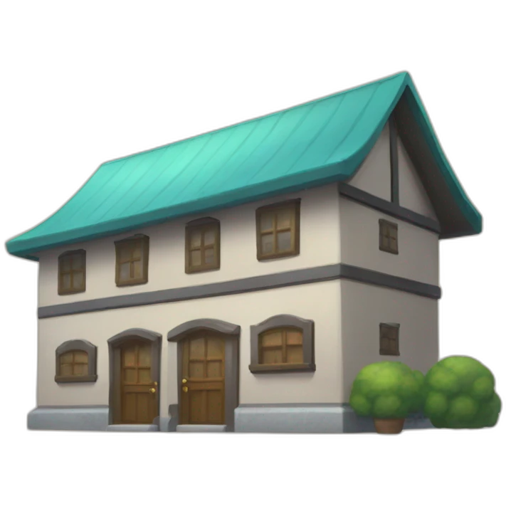 Icon of an auction house from Pokemon, stylistic features from Pokemon should be present and it is clear that auctions are held there emoji
