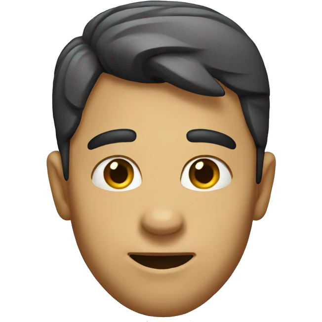 an emoji showing their jawline emoji