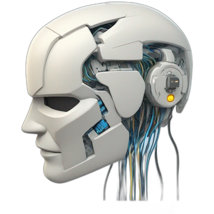 friendly transformers style AI brain wires circuit emoji