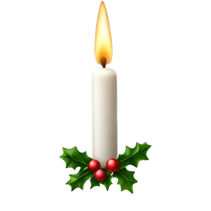 Christmas candle white  emoji