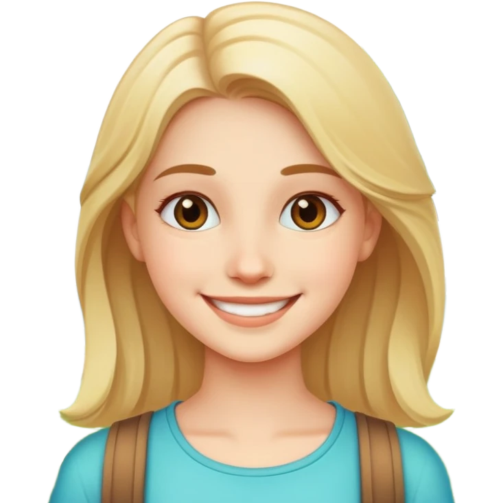 smiling girl outdoors portrait emoji