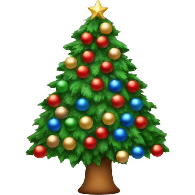 Christmas tree filled with balls emoji