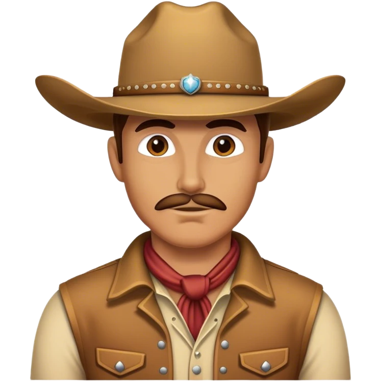 A shy cowboy from Texas  emoji