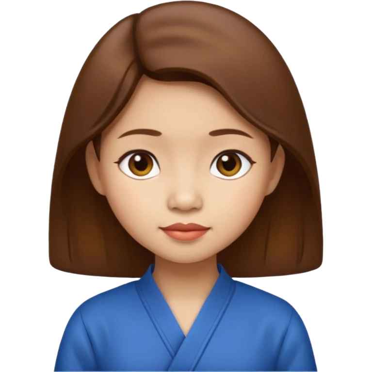 Tiny Vietnamese woman with brown hair  emoji