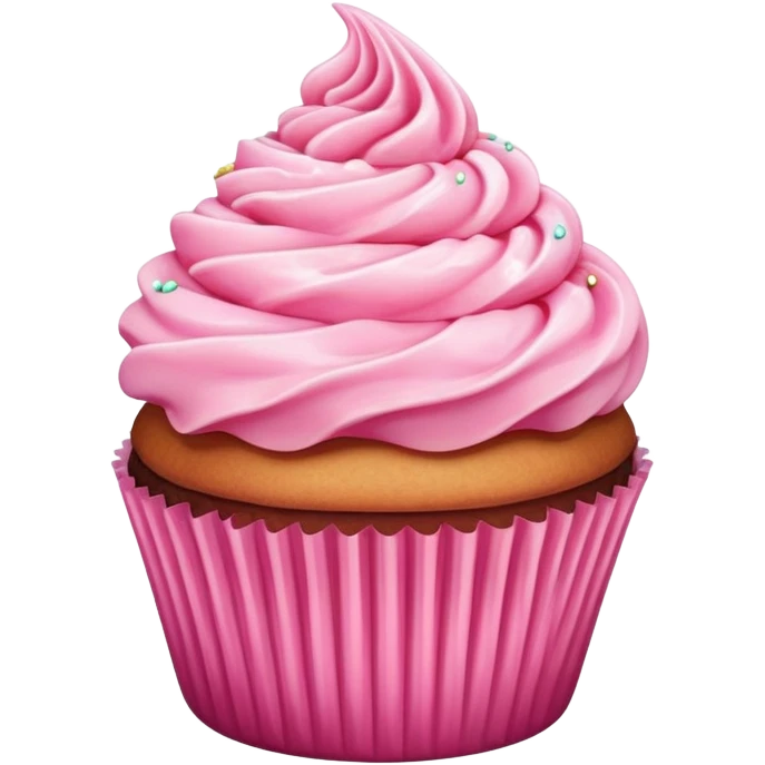 Cupcake with pink icing emoji