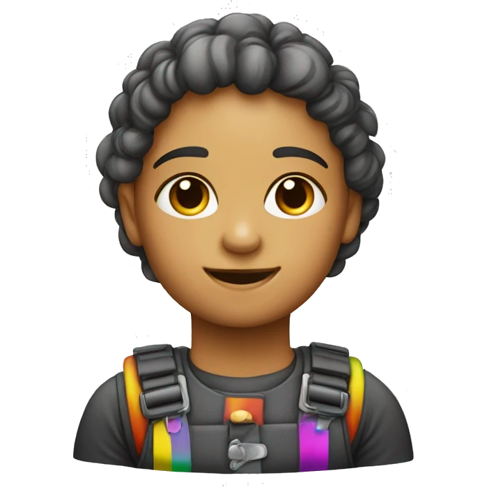 K3 met een regenboog jurk emoji
