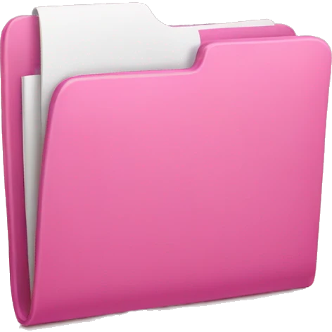 Pink folder with clothes emoji