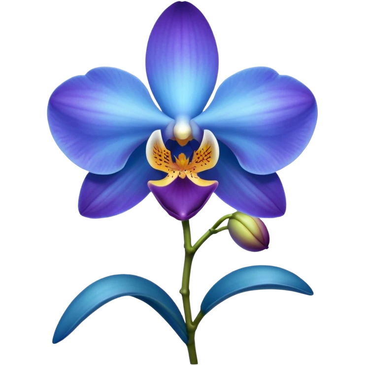 blue orchide emoji