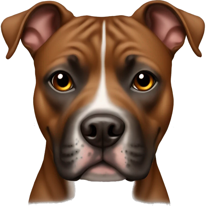Brown English staffy emoji