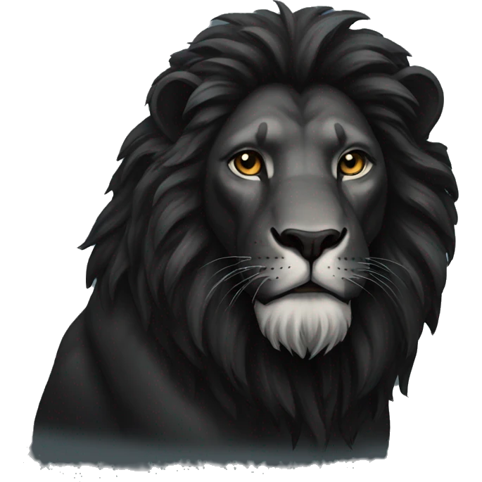 Black lion emoji
