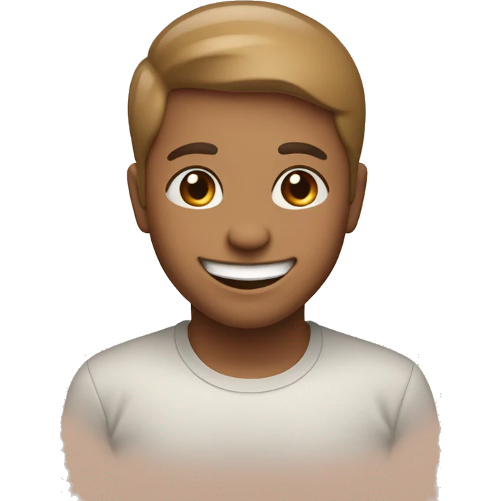Blushing Smile: A warm, soft smile with a light brown blush on the cheeks, conveying happiness and friendliness emoji
