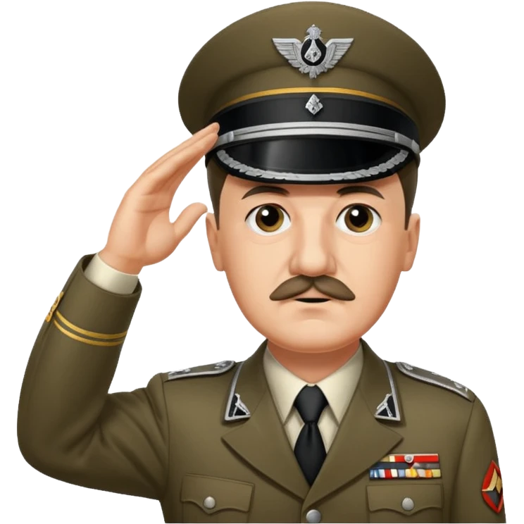 Adolf Hitler saluting  emoji
