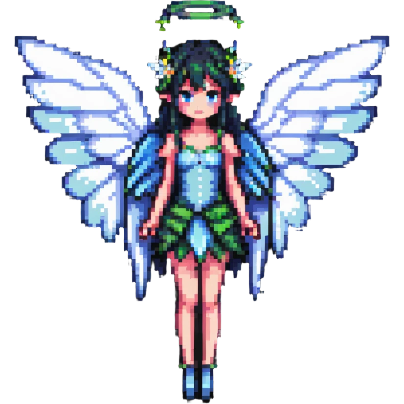 fairy with wings standing pose emoji