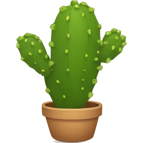 single flat Nopal without pot emoji