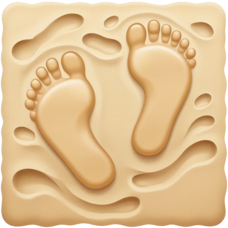 inner child baby footsteps on sand emoji