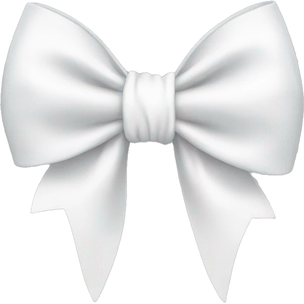 White bow  emoji