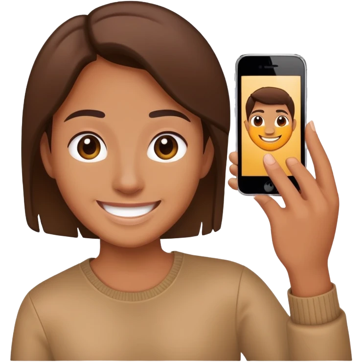 taking photo with iphone emoji