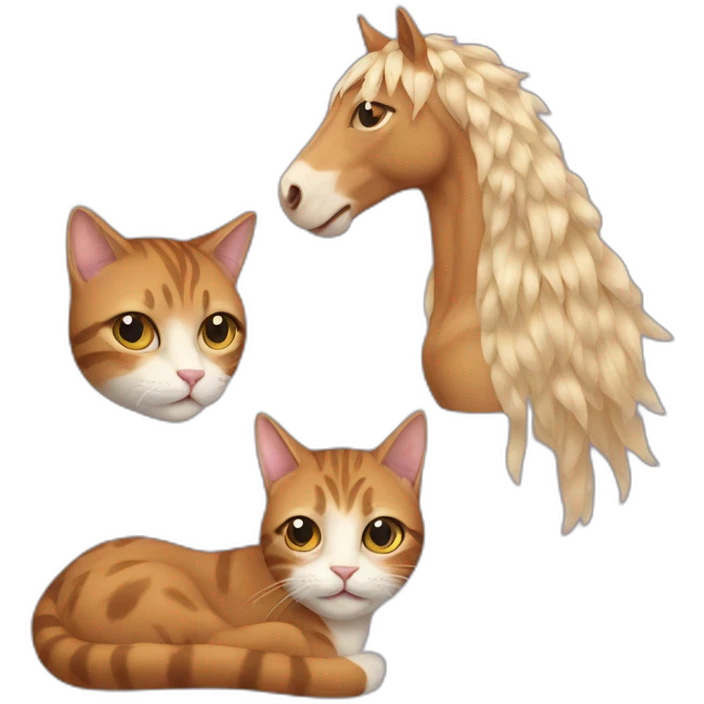 cat+boa+horse emoji