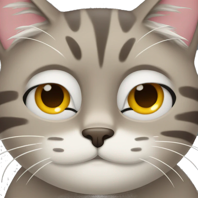 Smirking cat with eyes closed emoji