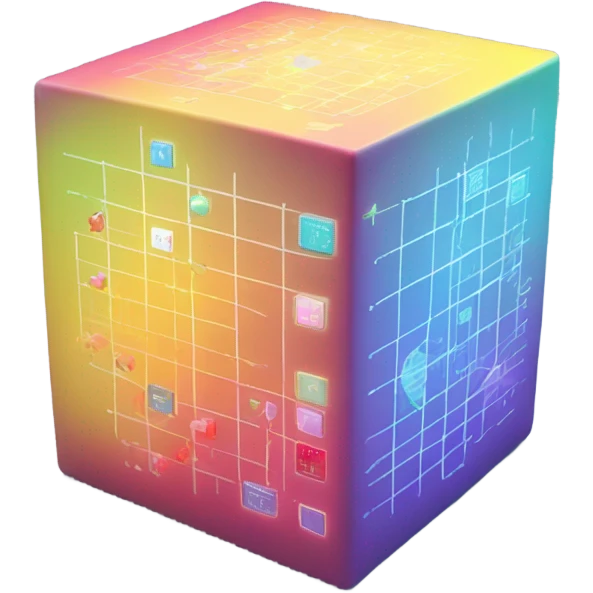 data digital cube emoji