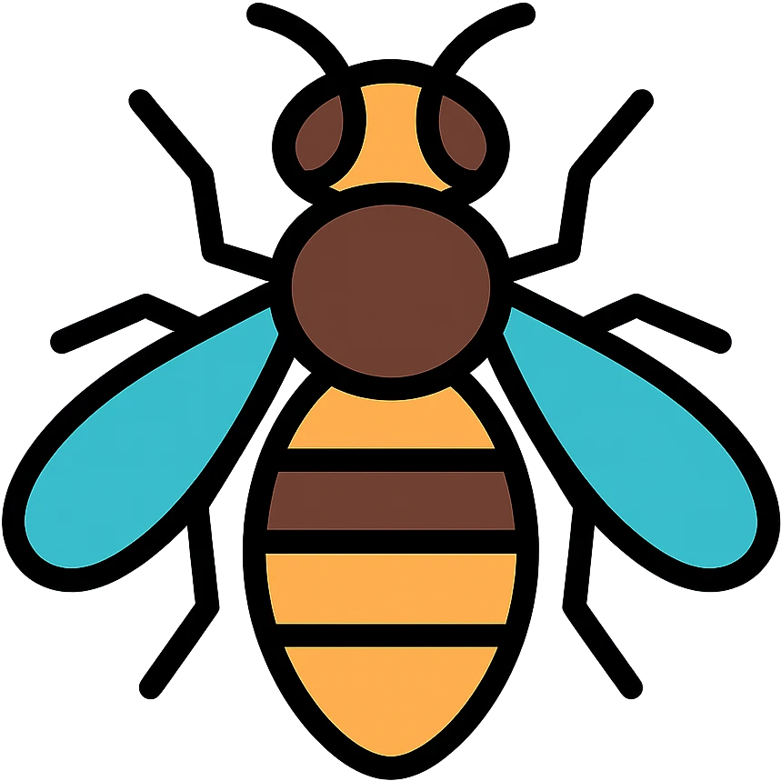 color outline icon of a dronefly insect emoji