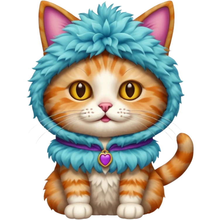 cat with funny costume emoji