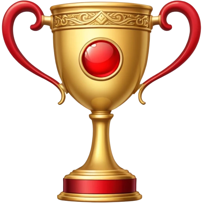 championship trophy cup with red details emoji