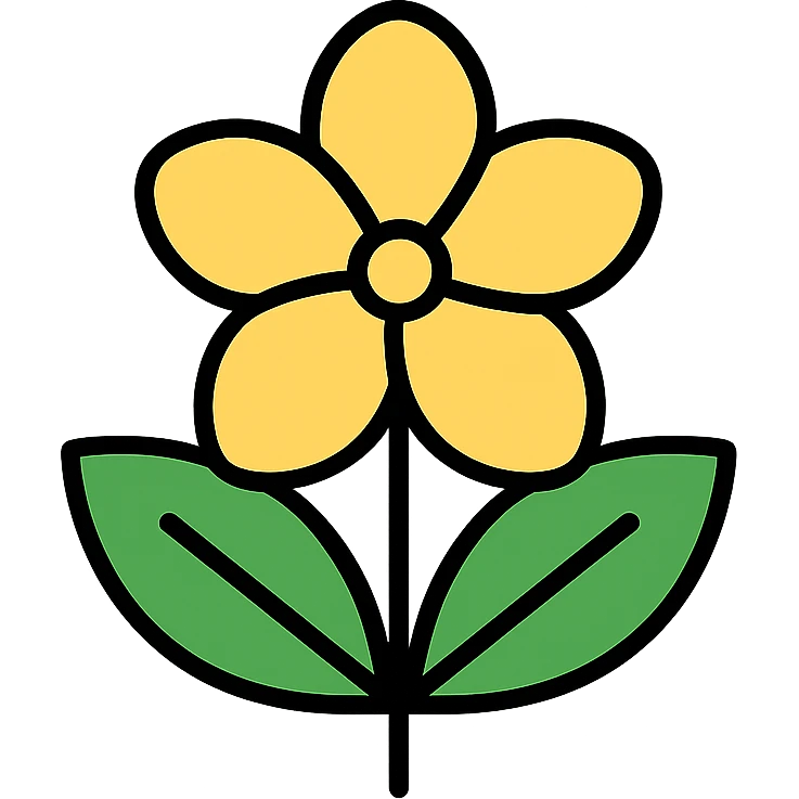 icono de una flor de jazmín, estilo icono, líneas limpias, simple, reconocible emoji