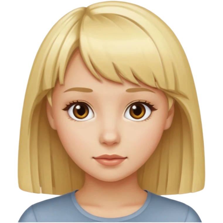 Young Woman with blonde bangs emoji