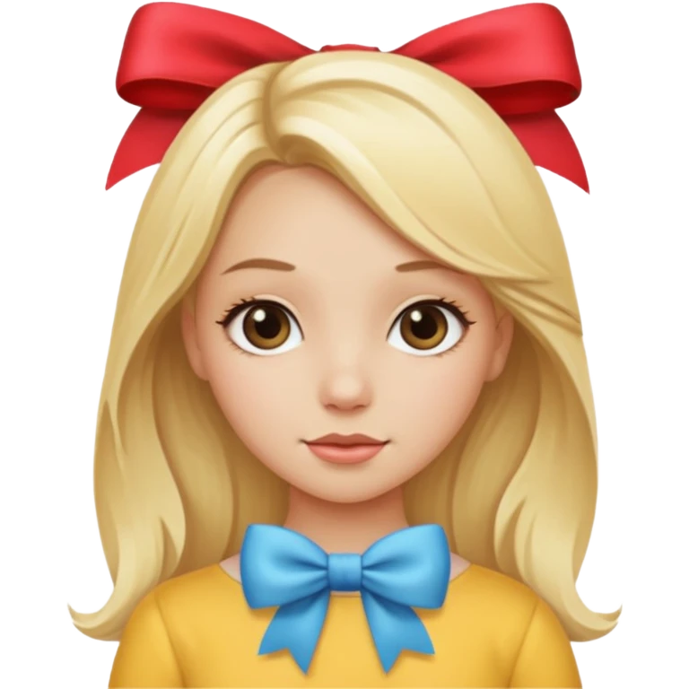 Ragazza bionda con fiocco emoji