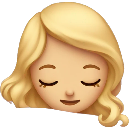 Blonde sleeping in pink blanket emoji