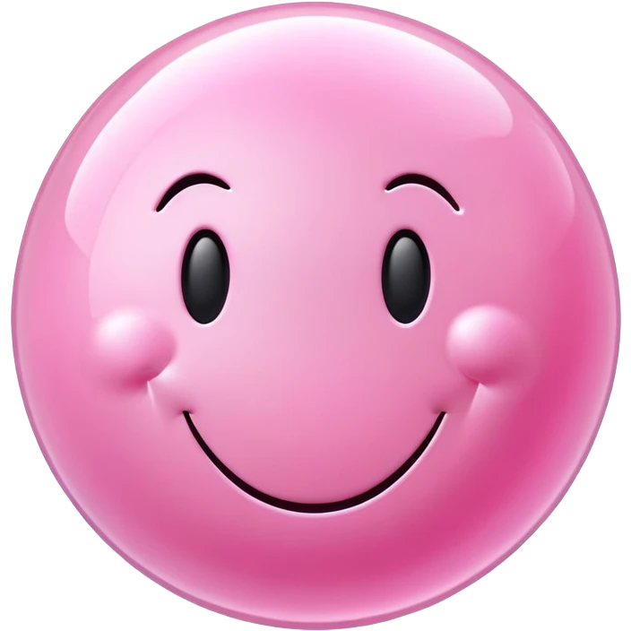 smiley face made of bubble gum emoji