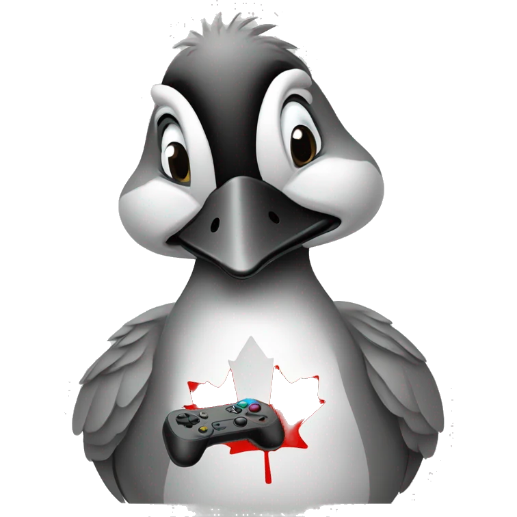 canadian goose playing videogames emoji