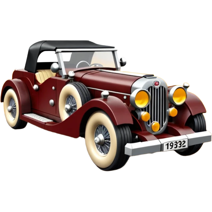 very fast 1932 Lego jaguar roadster rustic rusty lowered low rider antique rat hot rodded blackberry and cherrywood pearl mod caravan emoji