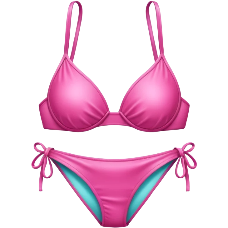 un emoji de un bikini rosa emoji