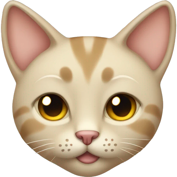 Beige cat with heart eyes emoji