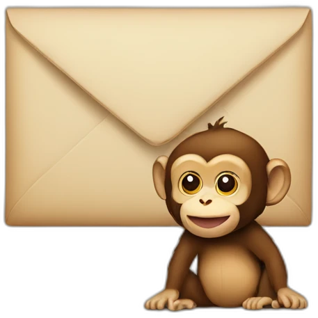 Letter M With a little monkey emoji