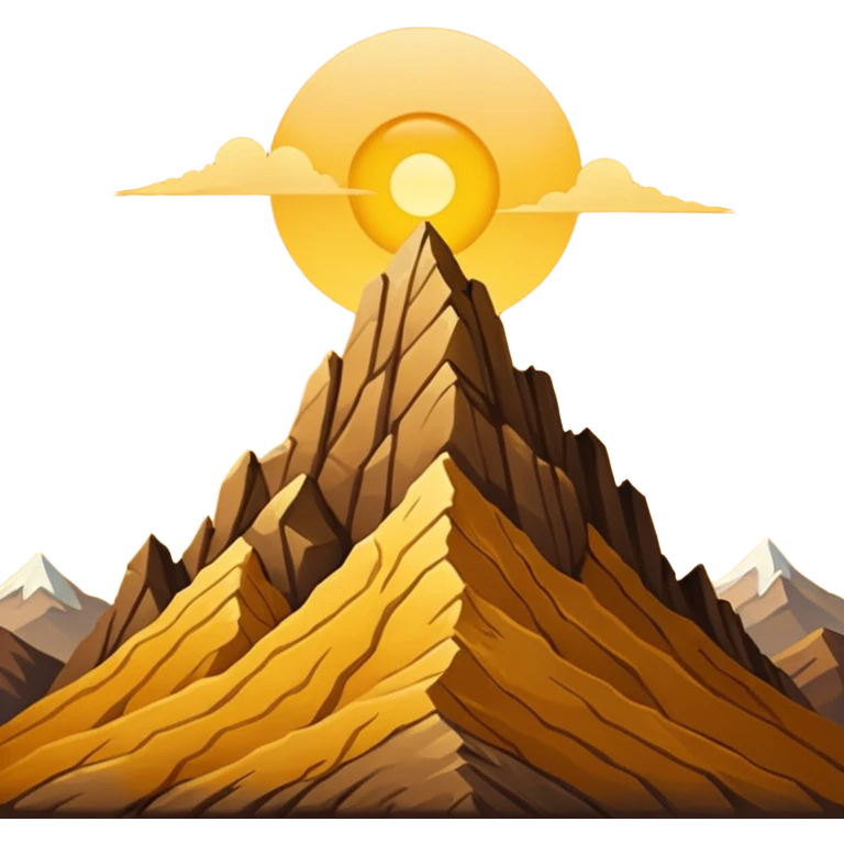
una mezcla de sol + montaña + caminante estilo petroglifo emoji