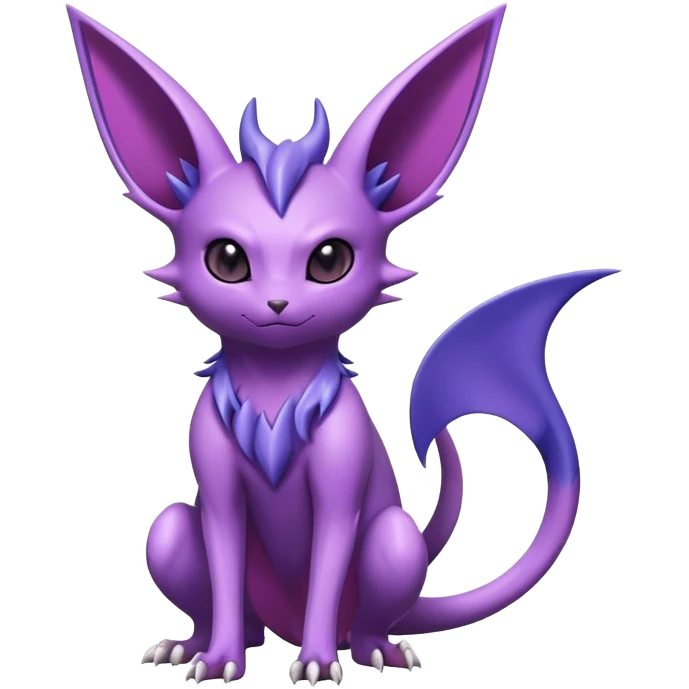 Cool Edgy Shiny Noibat-Espeon-Nidorino-hybrid  full body emoji
