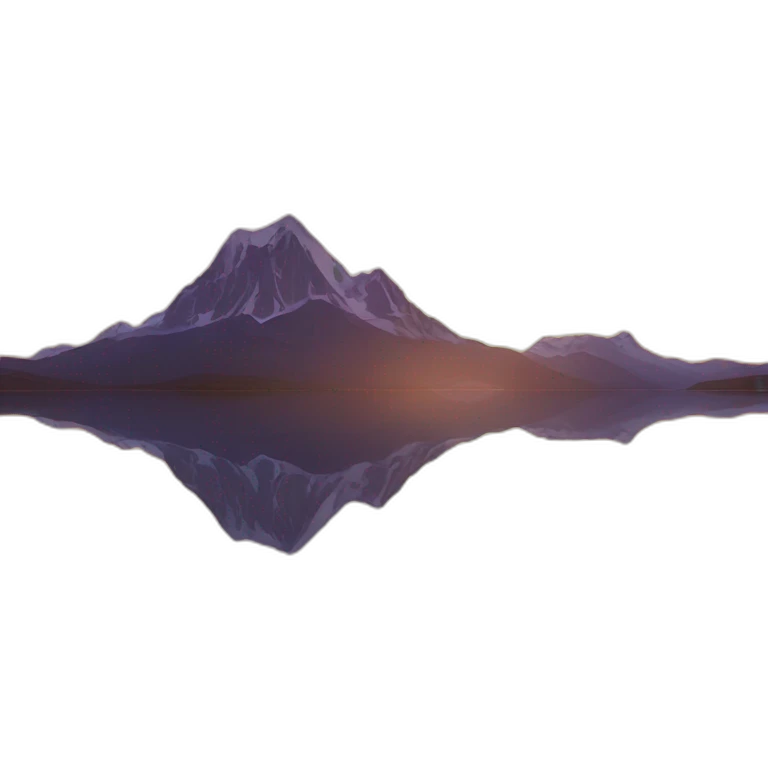 Montagne au coucher de soleil emoji