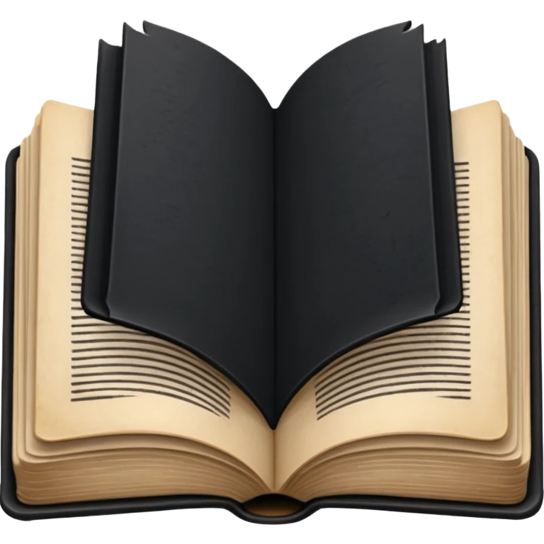 open book with completely black pages emoji