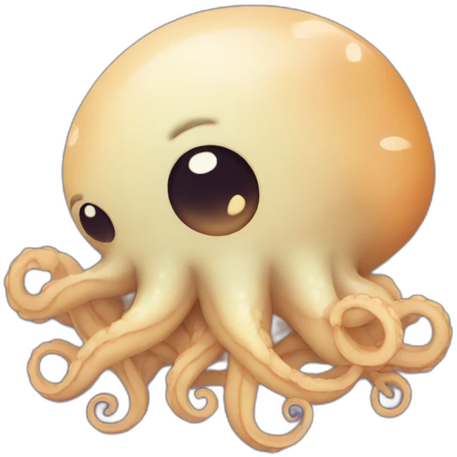 cute kraken cute face sleeping emoji