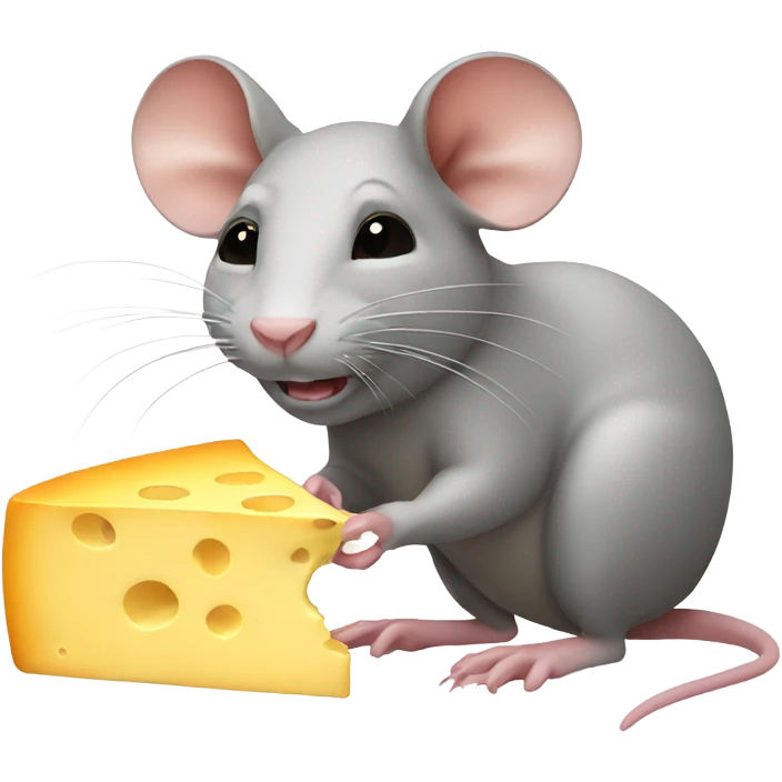 rat eating cheese  emoji