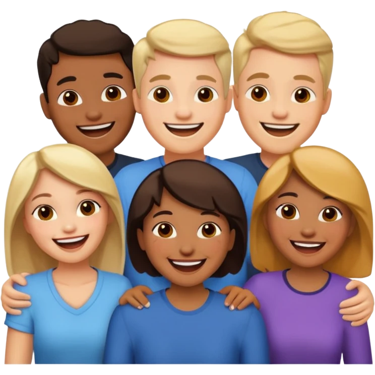 grupo de amigos emoji